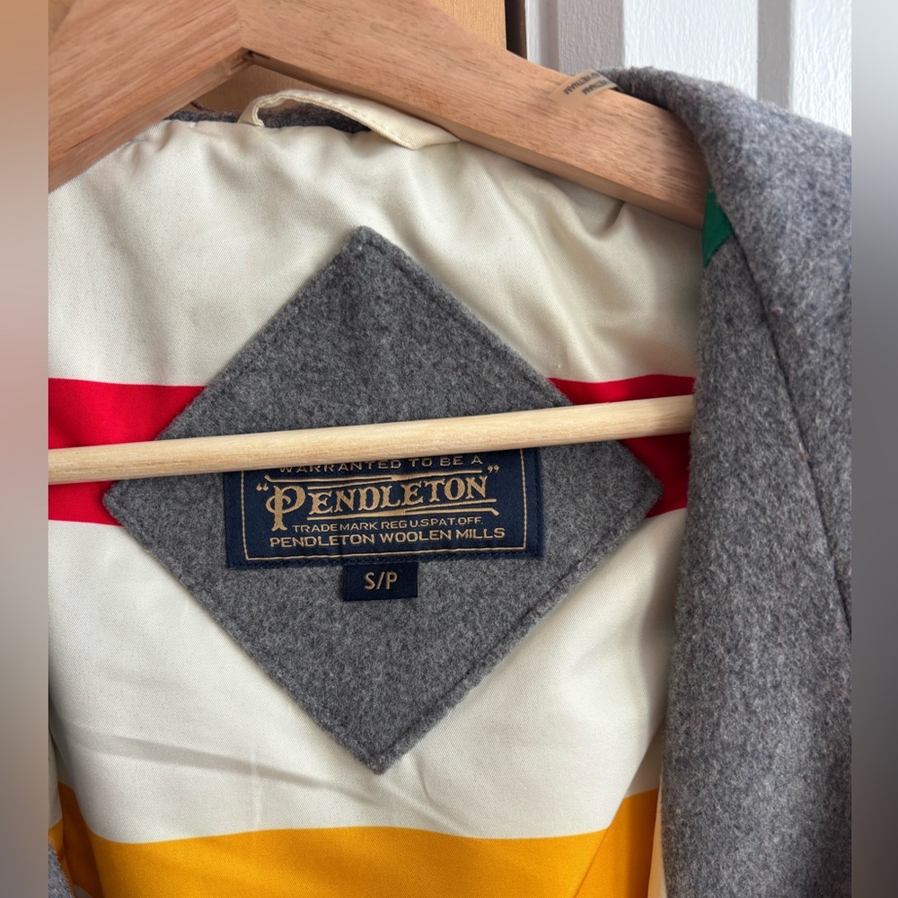 Pendleton Gray Wool Parka Coat - Small Petite - image 11
